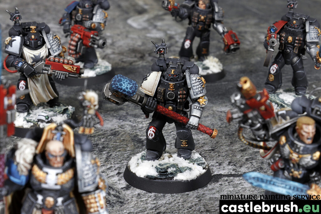 Deathwatch Space Marines angles selection 7, painted by Castle Brush miniature painting studio