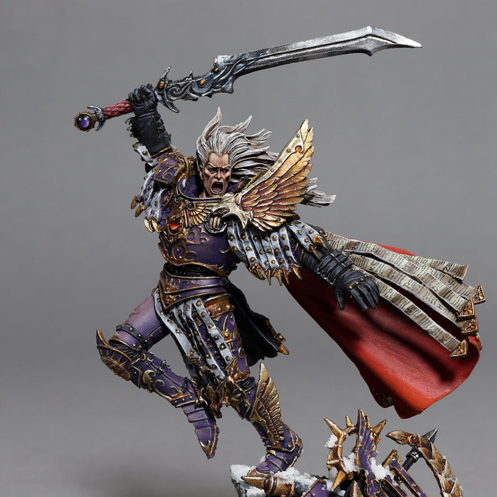 Fulgrim, Primarch of the Emperor's Children, painted by Castle Brush Miniature Painting Service, miniature by Forge Word Games Workshop